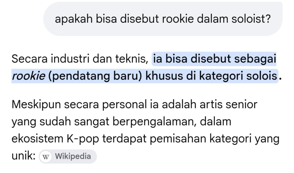 frstaurus's tweet photo. dia rookie di kategori SOLOIST karena dia emang SOLOIST PENDATANG BARU makanya dia nyebut dia sendiri itu ROOKIE. ada fandom se tolol ini anjing https://t.co/6CCDd9TRqX