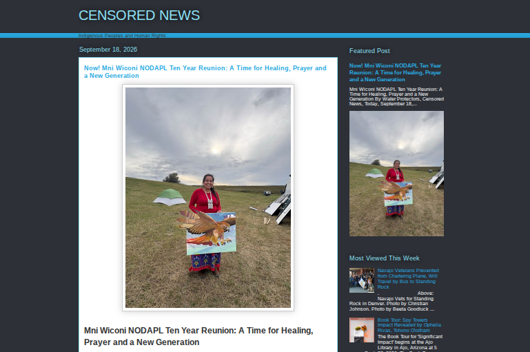 WaterLakota's tweet photo. Now! Water Protectors gather for the Mni Wiconi Ten Year #NODAPL Reunion. Lakota Chief Arvol Looking Horse and the Headsmen are now offering prayers during a ceremony. The gathering is free on Porcupine Creek at Standing Rock. Censored News https://t.co/HzIRbnM01X