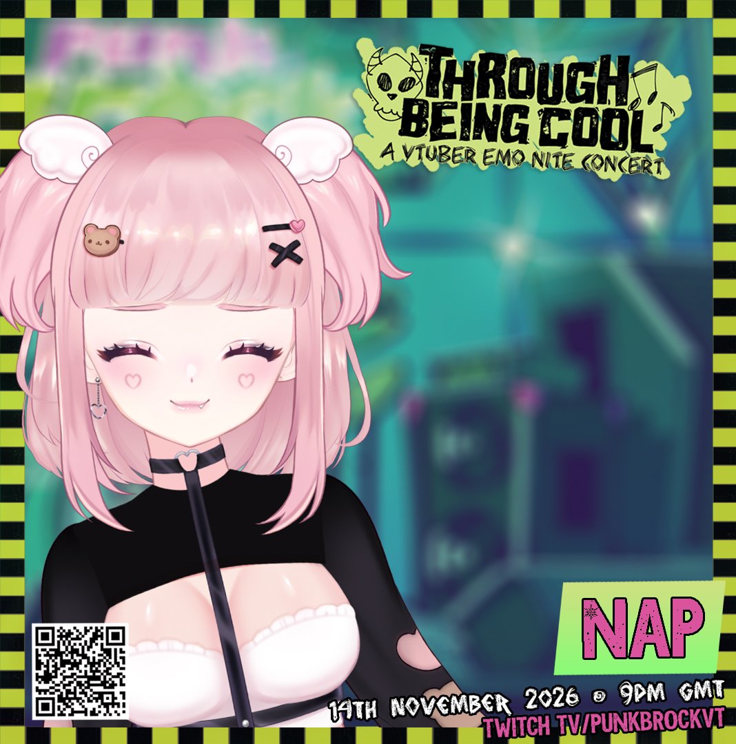 napdraws's tweet photo. ⛓️💥‼️HEY HEY YOU YOU‼️☠️💿
I'm honored to be participating in A Vtuber Emo Nite Concert 'Through Being Cool' on November 14th!!!! Make sure you're there!
#throughbeingcoolvt https://t.co/ONDfSwOgFk