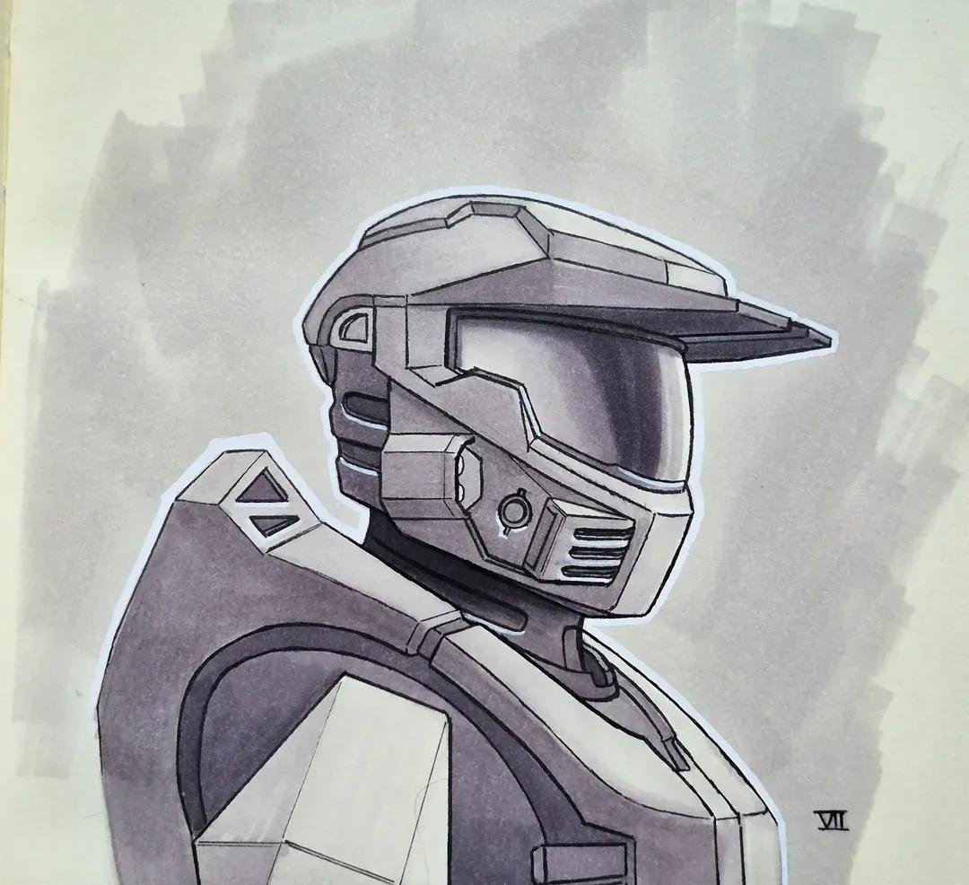 spartan_cassius's tweet photo. Chief.

#art #halo #Halo25Together #halospotlight https://t.co/65mKRrcAoG