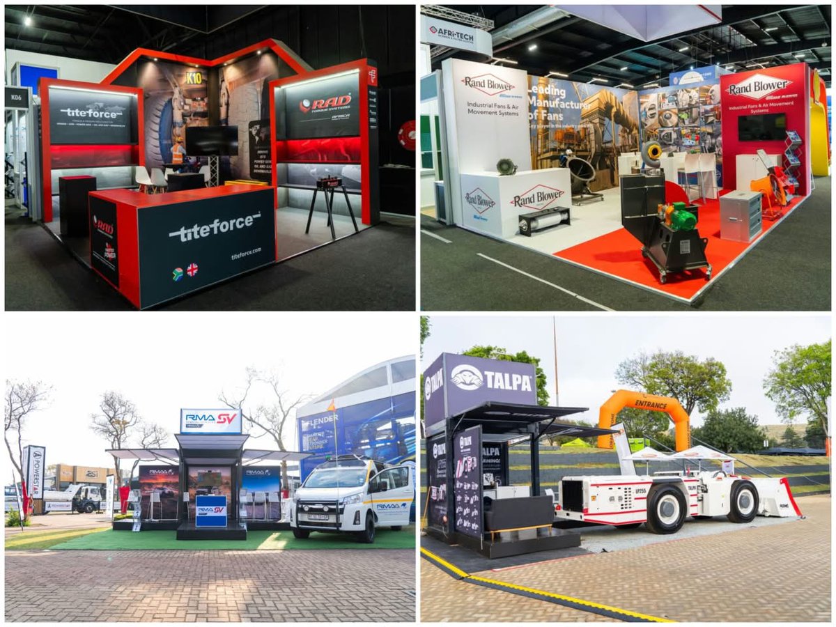 ScanDisplay's tweet photo. Here are some stands we built at last week’s Electra Mining Africa 2026 @jhbexpocentre1 #ElectraMining2026 https://t.co/4SJralmCMd