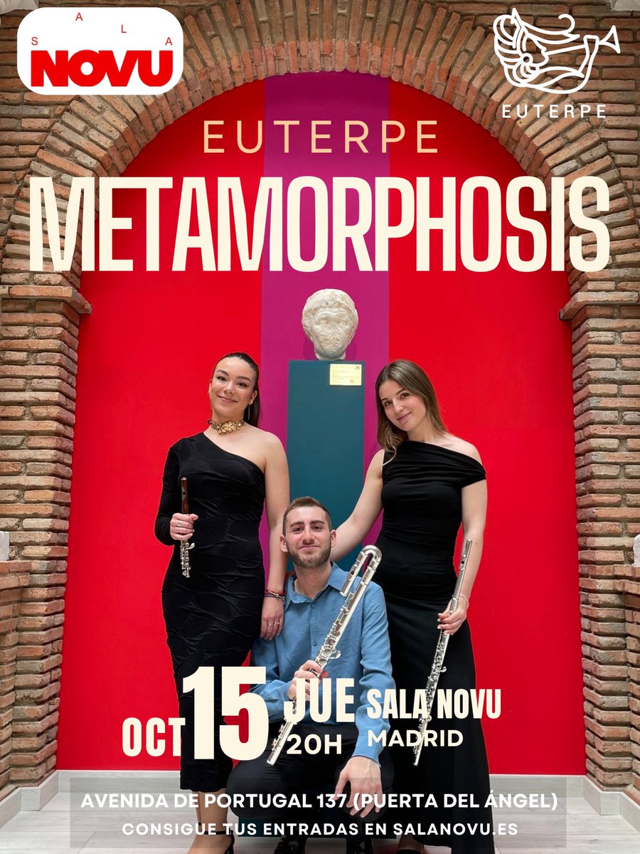 euterpetrio's tweet photo. ¡Euterpe vuelve a Madrid! Estamos muy contentos de anunciar nuestro regreso a la capital con un nuevo proyecto de creación propia: METAMORPHOSIS.

En esta ocasión,  os proponemos m un nuevo concepto de recital inmersivo... ¿Queréis conocer más? ¡Estad atentos a nuestras redes! https://t.co/NezfHx2iOV