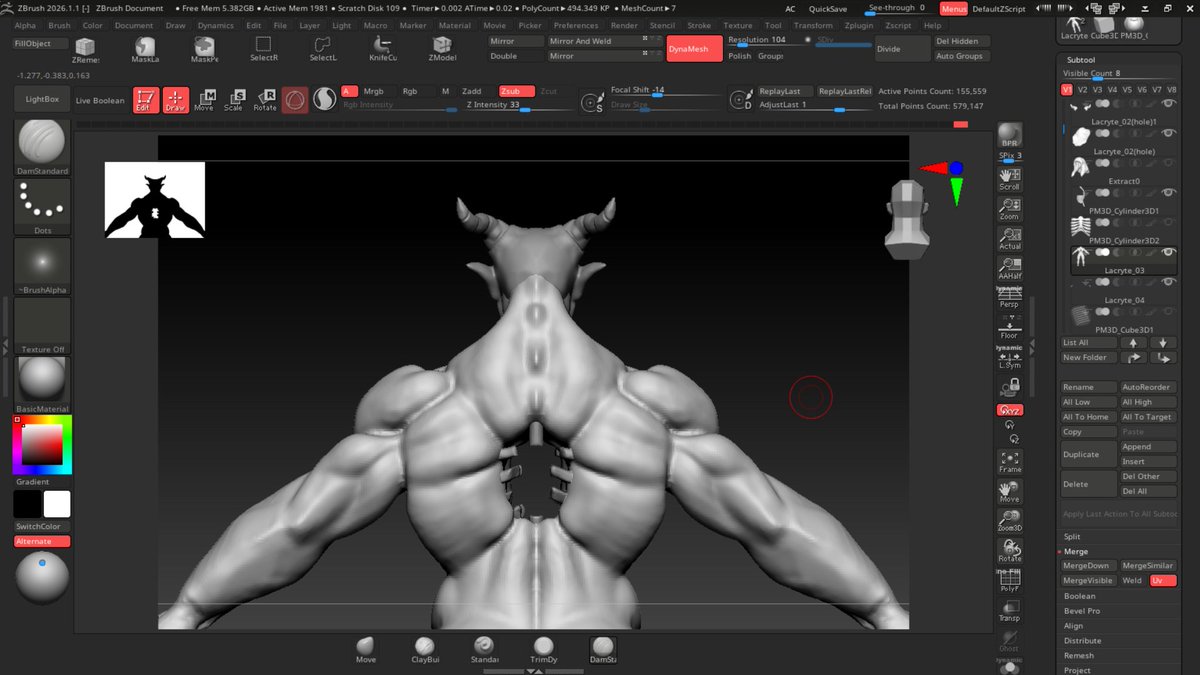 NikoTaurum's tweet photo. Day 3: Hands, Head, Torso details

Continuing of the project I made a lot of progress, and also I wanted to share the drawing I made 3 years ago which I'm making in 3d right now.

Tomorrow I Will continue with legs and maybe start blocking the armor, chains etc. https://t.co/XGdouvsNaS