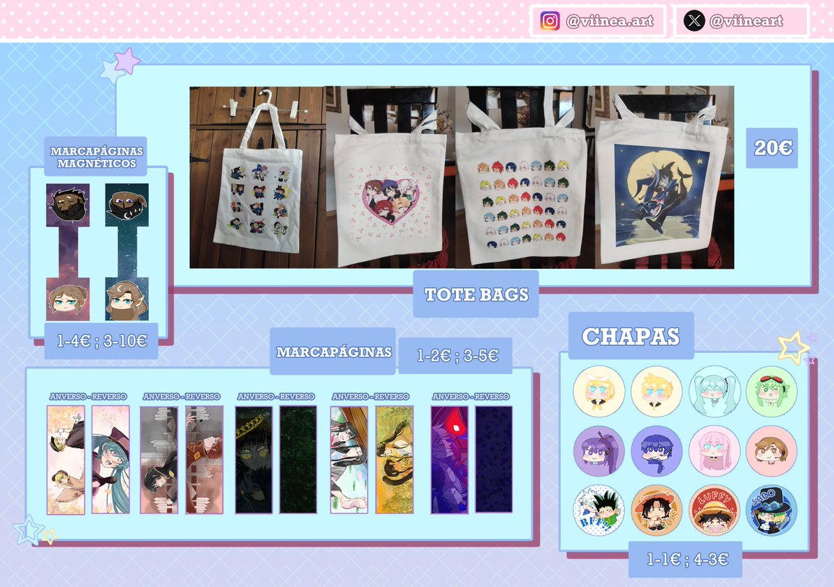 Viineart's tweet photo. @JW_Arte ¡Hola! Soy Viinea Art y voy a estar en el NC-243 en el exterior (Fanzone). Es mi primera vez en la JW Madrid. ¡Espero veros allí!  #JWArte #JapanWeekend

¡Os dejo por aquí mi catálogo y el form para hacer reservas!

https://t.co/DDfswf29Lb https://t.co/feXo2v8gQx