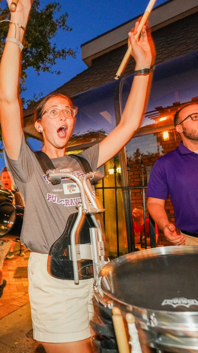VisitMHK's tweet photo. The K-State Marching Band is bringing the pep rally to you! Check out the Little Apple Pub at locations across Manhattan the evening before every home game! https://t.co/nSGSurS1y0