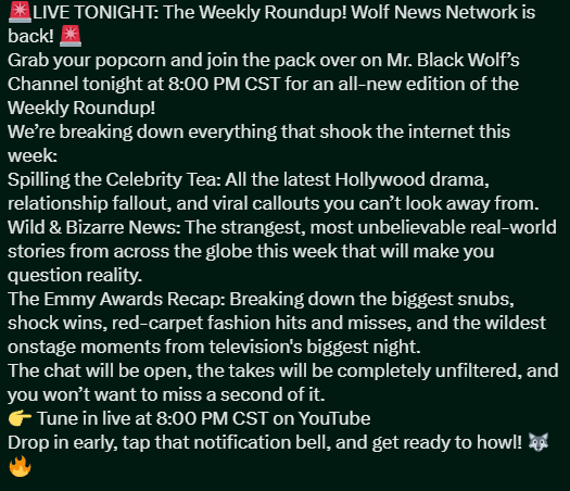 OG1Wolf420's tweet photo. #WOLFDENFAMILY #THEWOLVESDEN #FKDEMCLOWNS #TABOOTOPICS #TAMMYSUE #MADAMHEATHER #THEFAMSQUAD #SUNSHINERY #SHAY #SPOOKY #STEVE #KIAL #MAIA #CARLY #VRUCA #RH #HOGGETS #REAGAN #MARIANNA #APRIL #EKC #LADYWOLVES #WOLFNEWSNETWORK #WOACB #MRBLACKWOLF ๐ค๐ผ๐ค๐ฟ๐ค๐ป๐ค๐๐บ๐บ๐บ๐บ https://t.co/oo6B0WFsO7