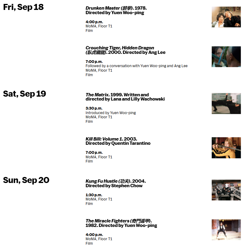 MoMAFilm's tweet photo. Your weekend, planned.

All tickets: 
https://t.co/sGPYhKbFJE https://t.co/CgYZTJD1rJ