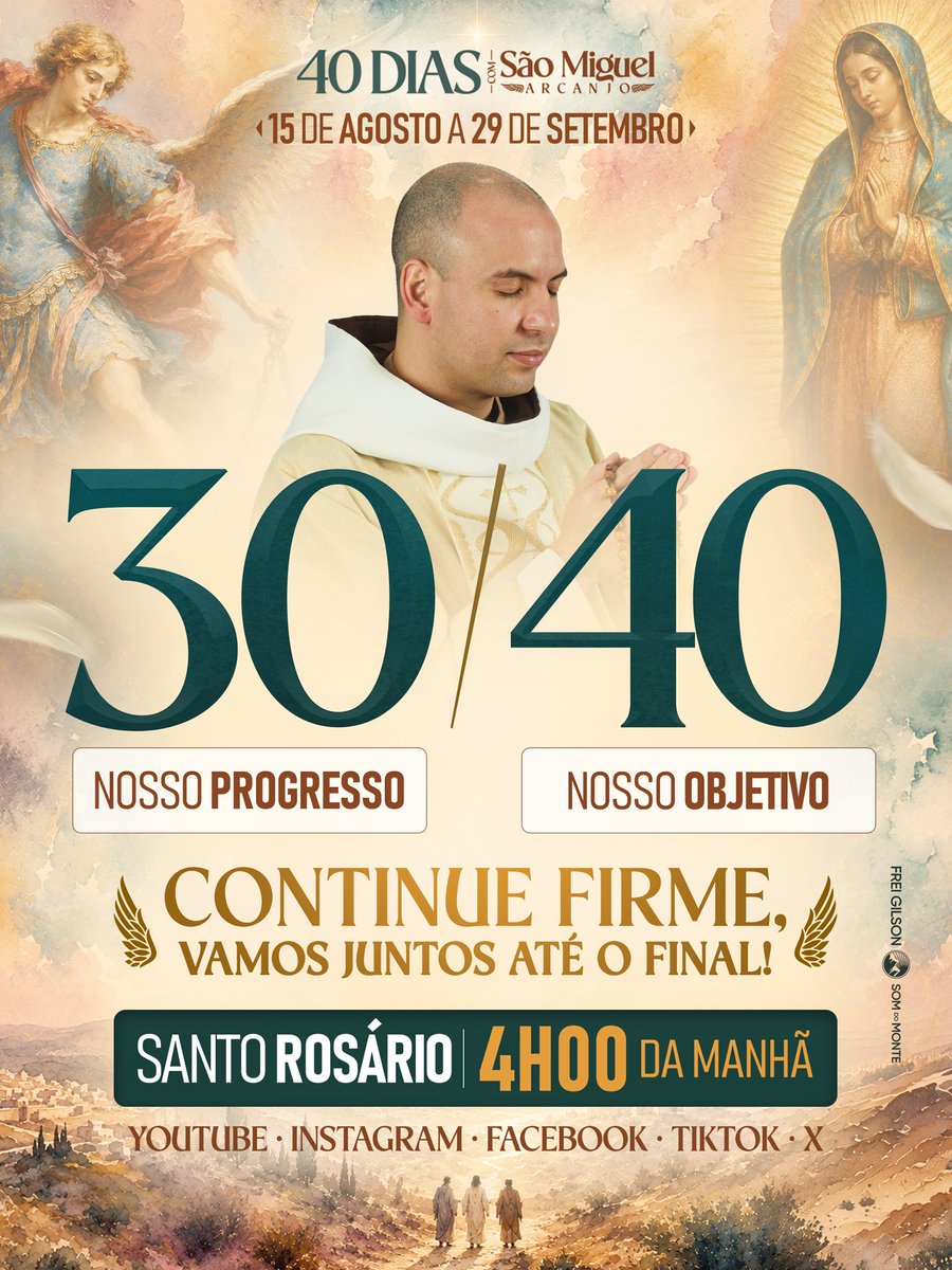 FreiGilsonCMES's tweet photo. Está acabando minha gente, faltam 10 dias para acabar! 🙏🏻 https://t.co/Ivw20mVxfx