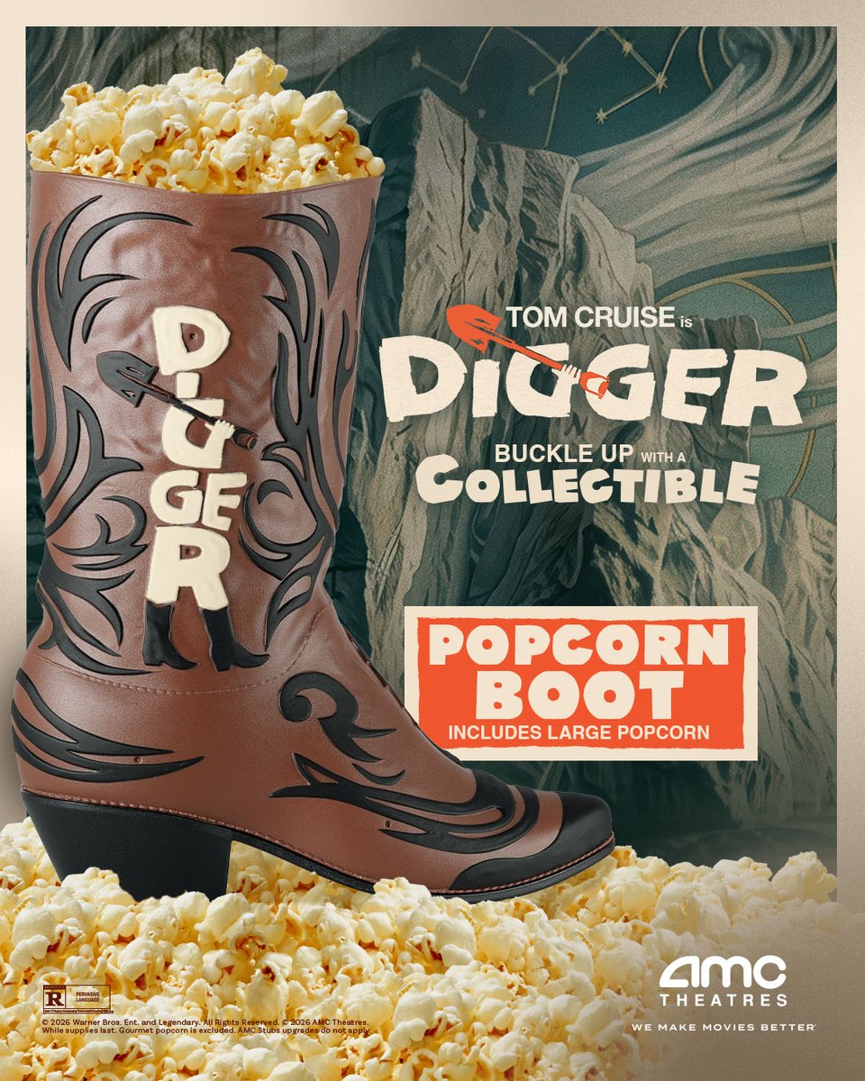 AMCTheatres's tweet photo. Dig in &amp; get a collectible. See DIGGER and purchase our concession collectible starting 10/1, available in theatres only while supplies last. https://t.co/FBIzD5S7B8