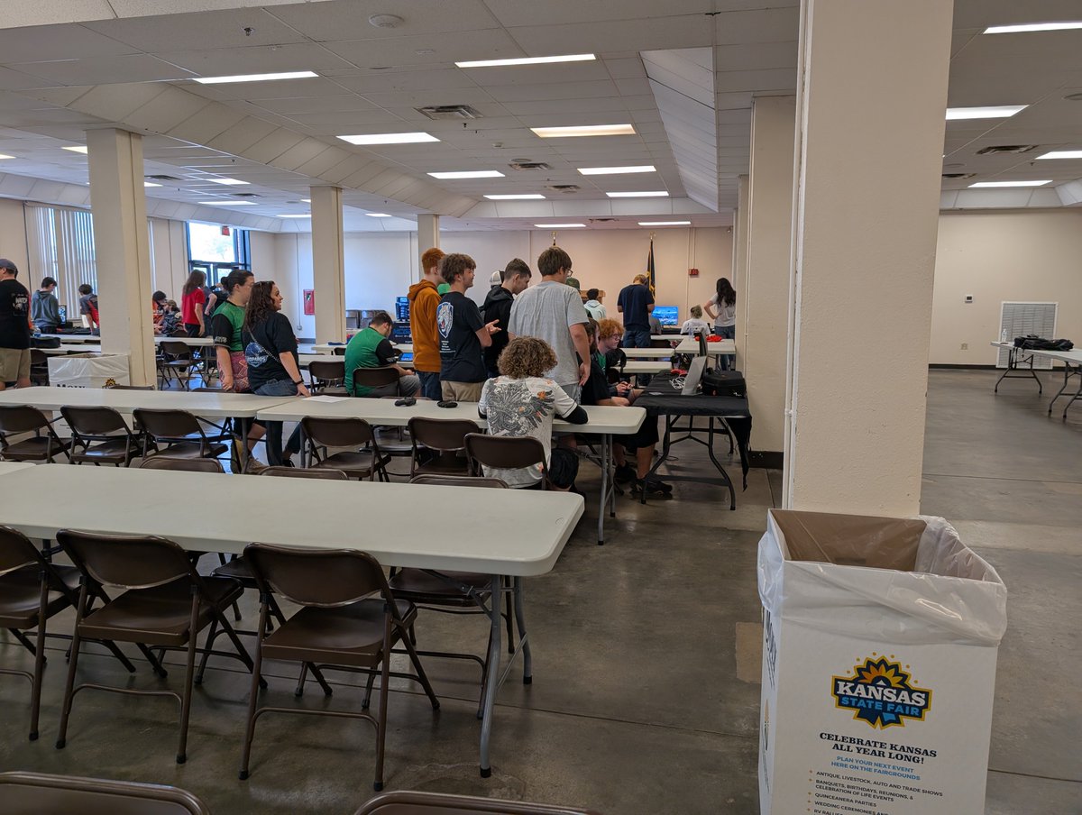 KCGameOn's tweet photo. Out here supporting local high School esports at the Kansas State fair today.

Stop by the 4h extension building if you are in Hutch. https://t.co/u6qDC5Wb04