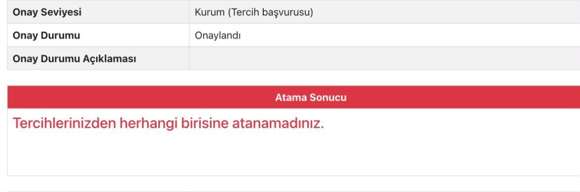 xerhat47335621's tweet photo. Ağustos grubu olarak 3. Kez büyük çoğunluğumuz aynı ekranla karşılaştık. Sebebi: KONTENJAN YETERSİZLİĞİ. Mazereti olan öğretmenler olarak İL EMRİ uygulanmasını talep ediyoruz. #ilemrimüjdesi @Yusuf__Tekin @RTErdogan @omurfatih https://t.co/dMnddarnma