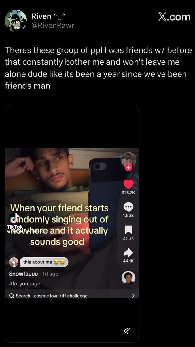 zuretiime's tweet photo. Maybe because you sent your dick to a 14 year old and decided that you were the victim in the situation but let me twist the story and not admit fault and get off the internet for good @RivenRawr https://t.co/0KVbrAymCN
