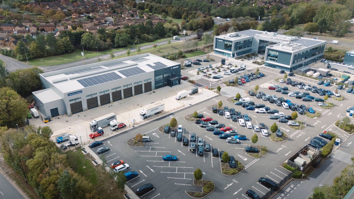 ScaniaUK's tweet photo. Scania has officially opened the doors to its brand-new state-of-the art training academy in Milton Keynes.

Opened by Scania and TRATON CEO Christian Levin, this new facility marks Scania’s continued investment in the UK, its workforce, its customers and the logistics industry. https://t.co/oxKRDpMf5X