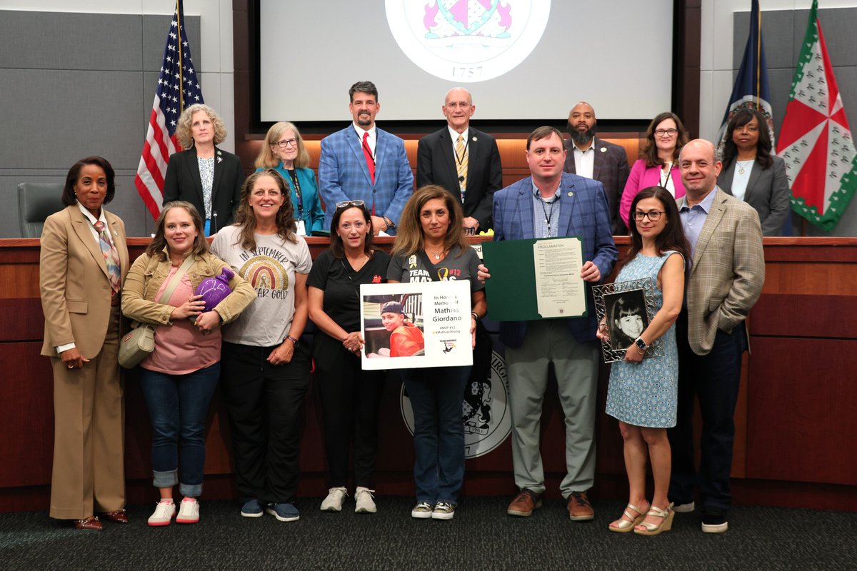 Presentation of Childhood Cancer Awareness Month proclamation by the Loudoun County Board of Supervisors