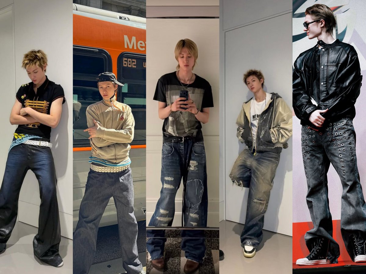 st4rtiss's tweet photo. 🐕: im not a big fan of baggy jeans 
🐕: they just look bad on me 

meanwhile he looks SO COOL in them https://t.co/suXmlR27jE