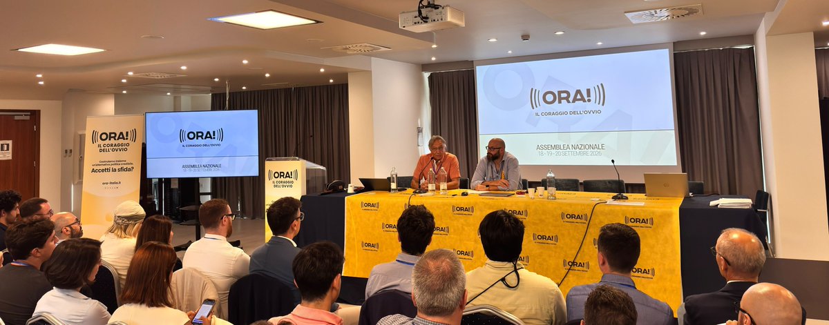 ora_italia's tweet photo. Inizia oggi l’Assemblea Nazionale di ORA!

Tre giorni di confronto in presenza, durante i quali i rappresentanti degli iscritti definiranno posizioni, linea politica verso il 2027 e rapporti con le altre forze politiche https://t.co/pME5mQYN3s