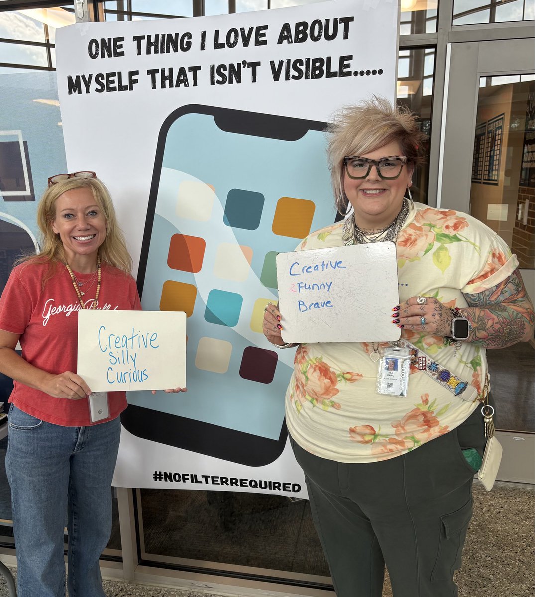 CMShuskypride's tweet photo. Our counselors invited staff and students to look past the filters this week. Together, they shared the quiet strengths they love about themselves that a camera can’t capture and how to notice when a friend is carrying a heavy load, and simple ways to just sit and listen. #SPW26 https://t.co/6xb0h6sHT8