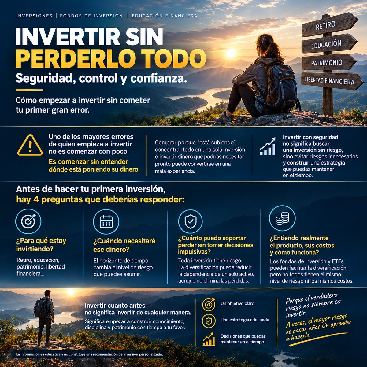 YoInvertir's tweet photo. Antes de hacer tu primera inversión, hay 4 preguntas que deberías responder:

#InversionGlobal #FondosDeInversion #EstadosUnidos #EducacionFinanciera #Inversiones #Latinoamerica https://t.co/XFWzwRLro4