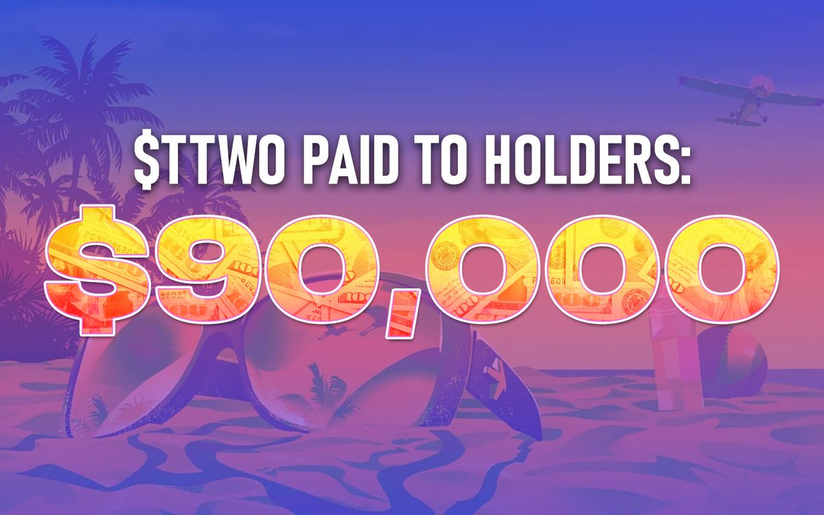 RICHONSOLANA's tweet photo. Over $90,000 worth of $TTWO has been distributed to $RICH holders.

On the way to $100,000! 

✅💵 https://t.co/oBucGGdeOo