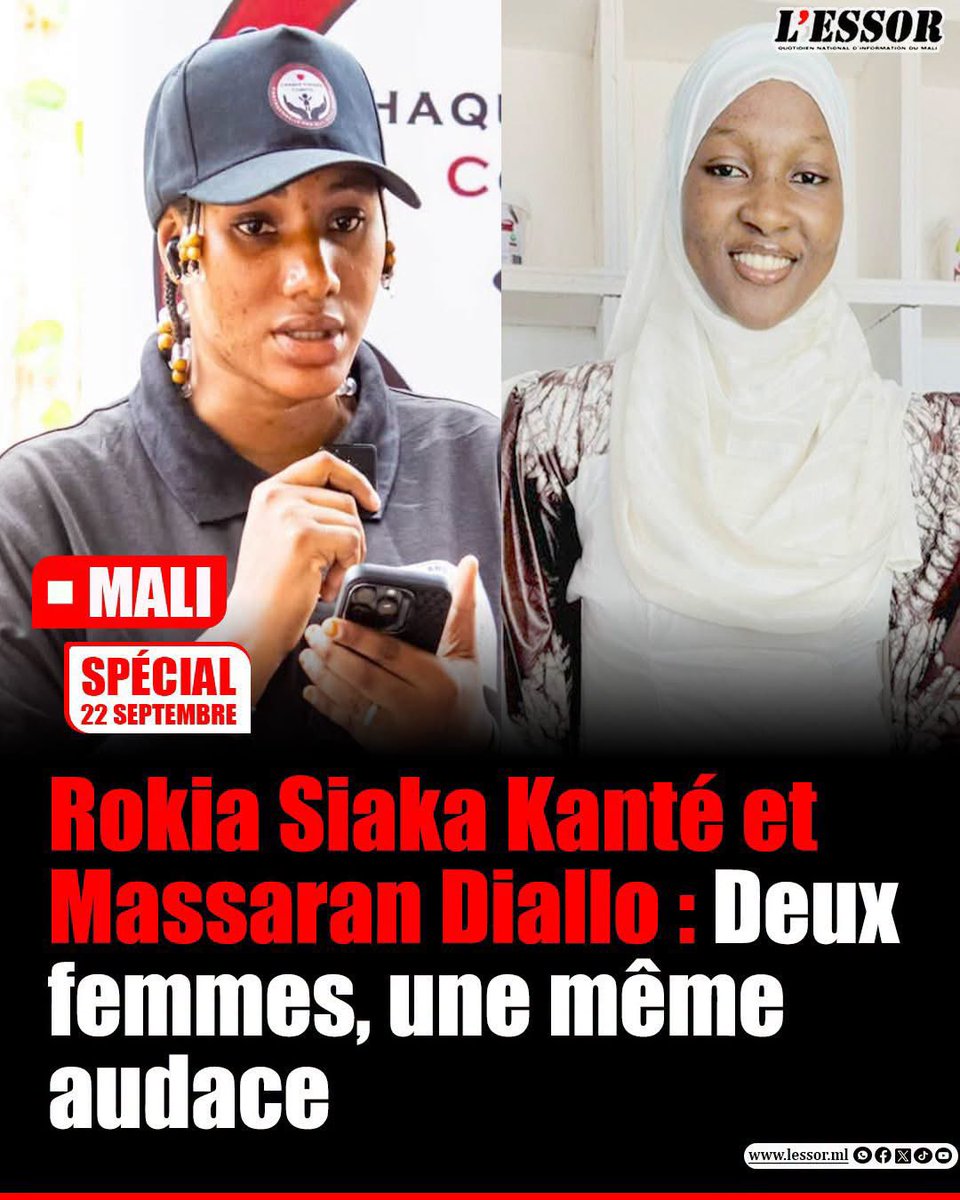 diallo_massaran's tweet photo. 𝐇𝐎𝐍𝐎𝐑𝐄́𝐄 𝐏𝐎𝐔𝐑 𝐋𝐀 𝐃𝐄𝐔𝐗𝐈𝐄̀𝐌𝐄 𝐅𝐎𝐈𝐒 !

Je suis profondément honorée de figurer une nouvelle fois dans le Spécial 22 Septembre de L’Essor, à l’occasion de la célébration de la fête de l’Indépendance du Mali.

Merci à L’L'ESSOR pour cette mise en lumière  🇲🇱 https://t.co/pfy8W8SVmw