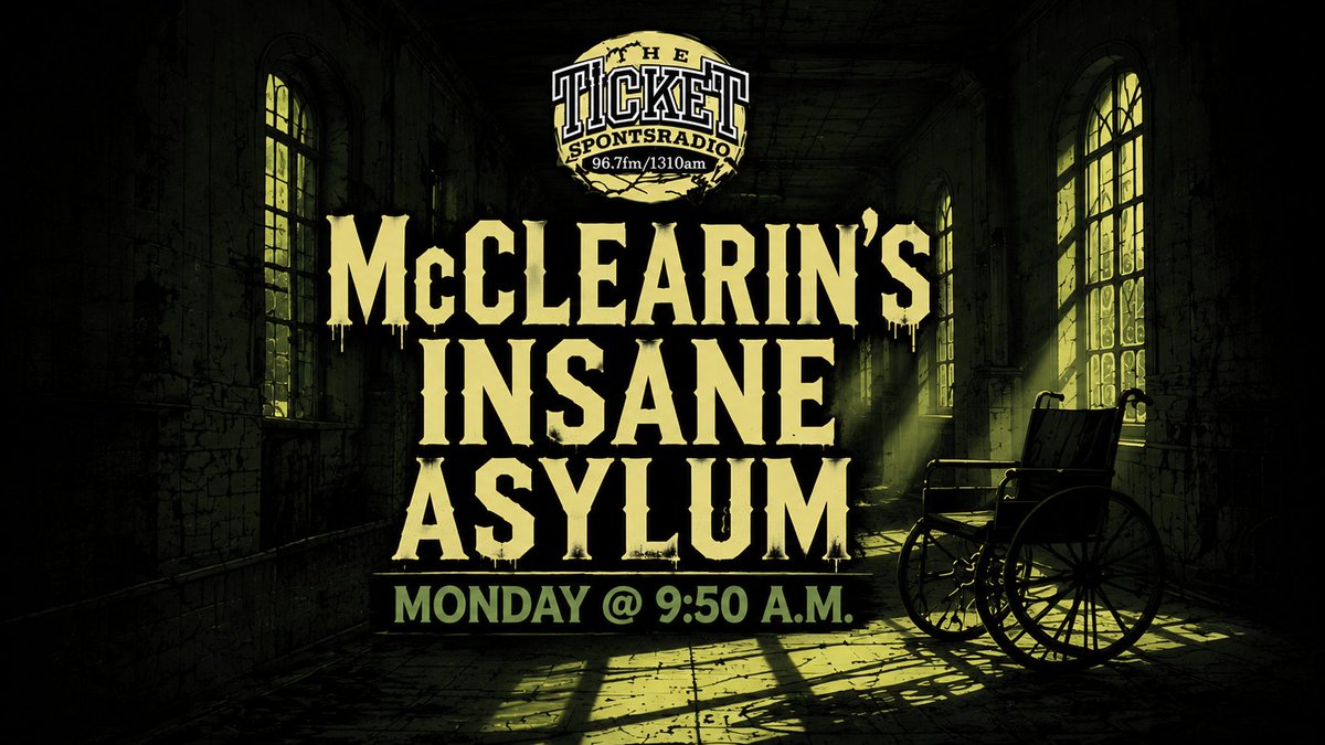 Invasion9til1's tweet photo. McClearin's Insane Asylum
Step inside the mind of @McMattRadio himself. Take it all in and absorb the insanity.
Mondays at 9:50 a.m.
96.7 FM/1310 AM @dfwticket
#TheTicket #TheInvasion #DFWRadio https://t.co/2DKsLweSzS