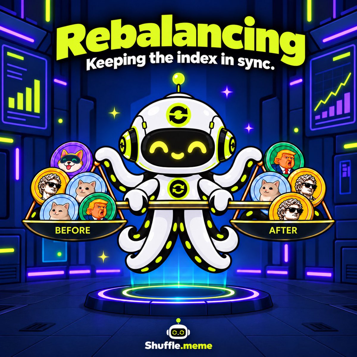 Shuffle_RH's tweet photo. 1/
How does Shuffle's daily rebalance actually work? A quick breakdown 🧵 https://t.co/YTzes2xSgi