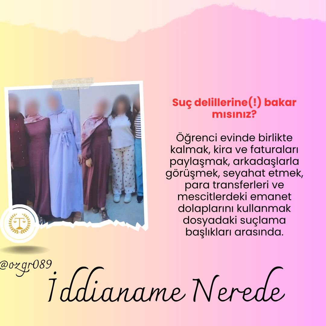 ozgr089's tweet photo. Gerçek suçlular özel aflarla tahliye edilirken 36 üniversite öğrencisi olmadık gerekçelerle aylardır dört duvar arasında. @ErtugrulGunay 

İddianame Nerede https://t.co/n51x0NyUp7