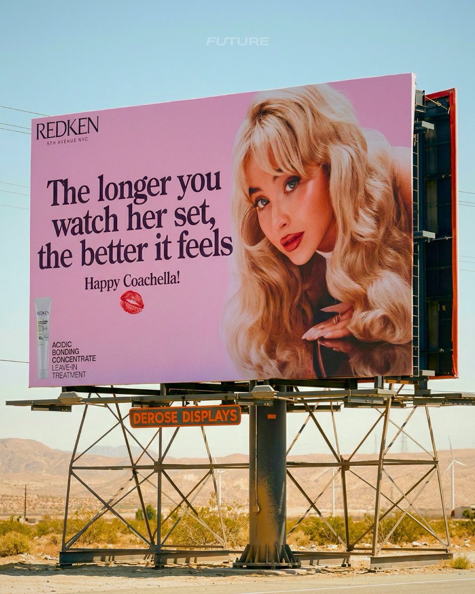 brooklynthkxpb's tweet photo. The most iconic Coachella billboards. Brands and creators generate over $700M in earned media value during Coachella weekend alone. This isn’t just visibility—it’s cultural dominance. Which billboard captured your attention this year? https://t.co/stBMghZXuP