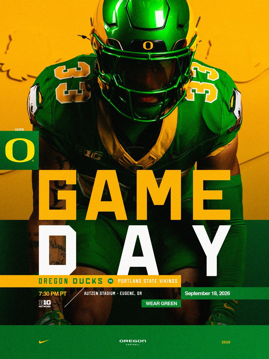 oregonfootball's tweet photo. Play with passion. 

It’s Game Day in Eugene. 

#GoDucks https://t.co/efa8DsN2zC