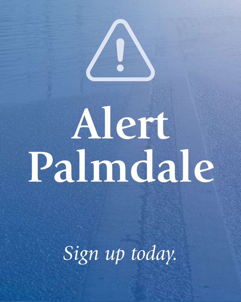 PalmdaleCity's tweet photo. Stay safe and prepared this El Niño season! 🌧️🚨

Alert Palmdale is the City's emergency notification system, sending real-time updates directly to your phone and inbox to keep you and your family informed 24/7.  

📲 Sign up today at https://t.co/MBRgxvDOCP https://t.co/9ecyw6pSnx