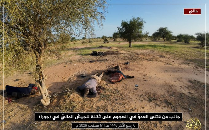 NPoFeedback's tweet photo. Dioura | Nos sources sur place avaient confirmé, il y a 5 jours, la mort de 130 soldats maliens et la capture de 70 autres.  Plusieurs propagandatistes de l'AES nous avaient alors démentis. Aujourd’hui, le JNIM annonce à son tour 150 morts et 93 prisonniers. https://t.co/lKmras3MON