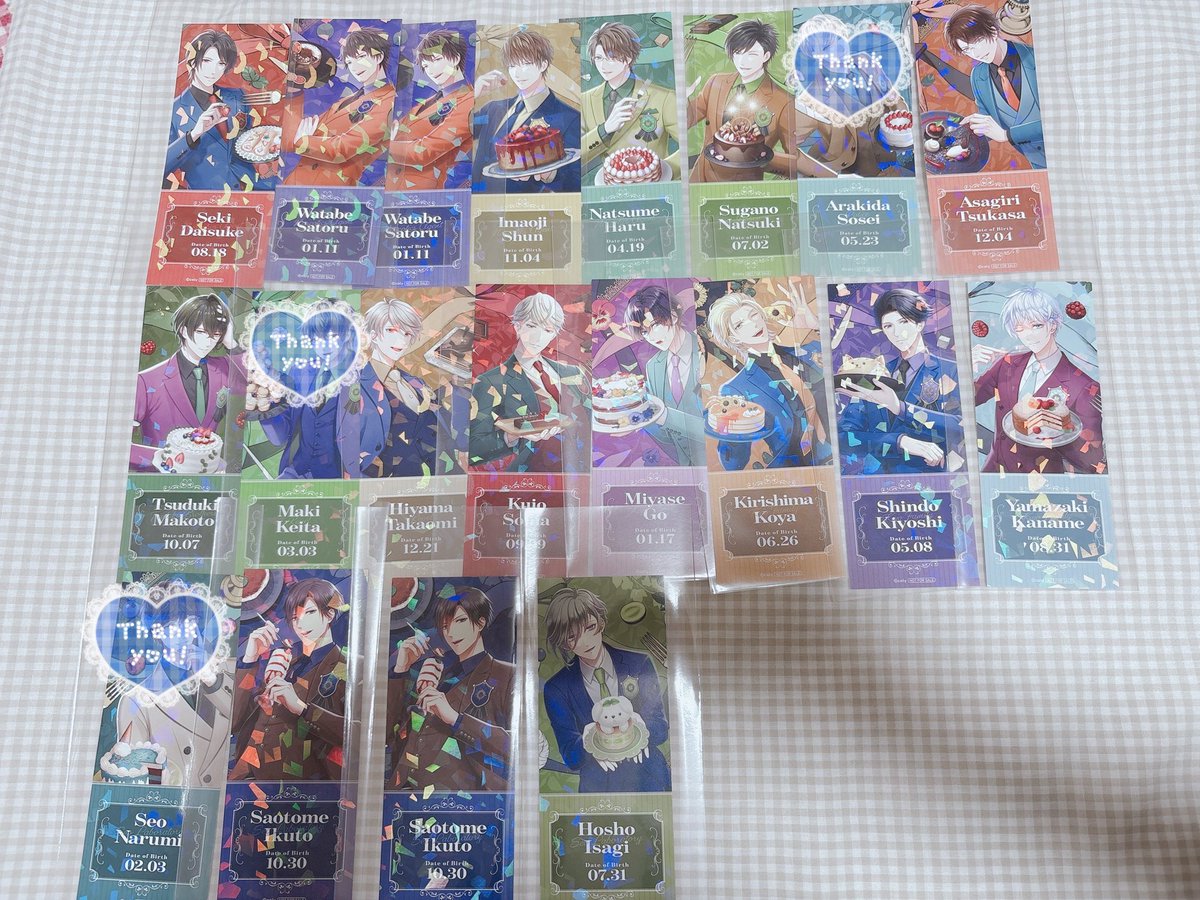 poym_k's tweet photo. 【交換】スタマイ アニメイト 特典 チケット交換先を探しております。
提供≫関 今大路 夏目 渡部2 朝霧 菅野 誠
桧山 大谷(写真にはないですがあります)
宮瀬 桐嶋 新堂 カナメ 宝生 早乙女2
希望≫同種青山または1枚300円
9/21.23池袋手渡し(時間要相談)可能です。どうぞ宜しくお願いします https://t.co/KevFrbGJSM