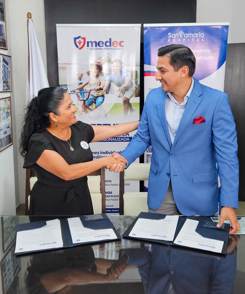 HSantamariaEC's tweet photo. 🤝¡Damos la bienvenida a @Medec_ec!
Hospital Santamaria suma un nuevo convenio que nos permite acercar atención médica de calidad a más personas.
Agradecemos a MEDEC por la confianza y por construir juntos nuevas oportunidades para cuidar la salud.
#HospitalSantamaria #MEDEC https://t.co/CYV1iwzU6P