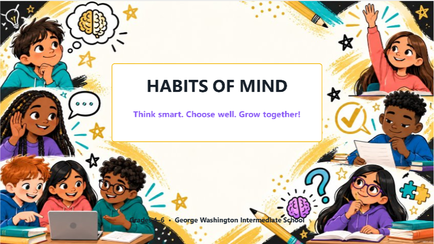 WHGWRams's tweet photo. Today, our students participated in a Habits of Mind Assembly! Our Principal, Ms. Rivera, shared what the HOM are and how we can use them to become thoughtful, responsible, and successful learners. We were also excited to celebrate our very first HOM Award recipient! #WHe #HOM https://t.co/NauYE9oUGu