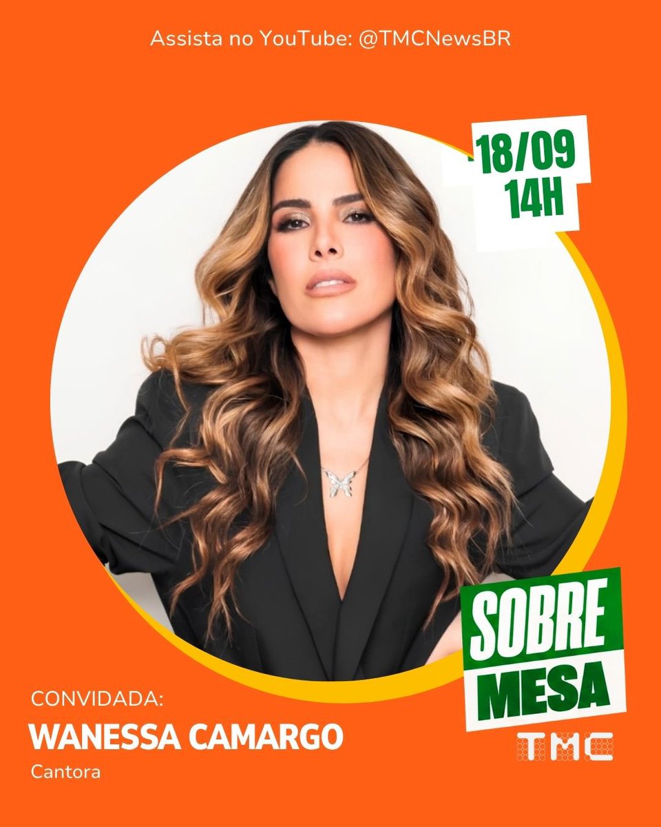WanessaCamargo's tweet photo. Meus amores… hoje, a partir das 14h, vai ao ar a minha entrevista para a @tmcnewsbr. Não percam!

🔗 https://t.co/J1nIT8AaBy https://t.co/9DrjrQBs8X