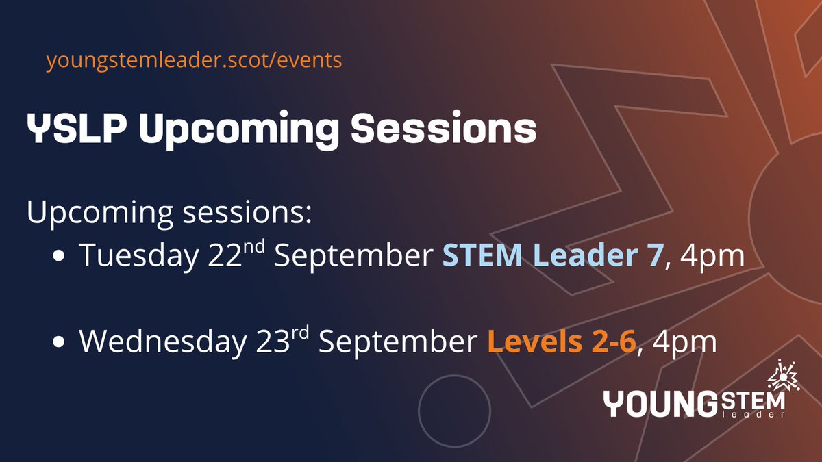YoungSTEMLeader's tweet photo. Do you have Young STEM Leaders in your school, community or youth organisation in Scotland?  🤔

Find out why becoming a Young STEM Leader is so beneficial to you and your young people! 🌟

Sign up here 👇https://t.co/mdaAfuByzJ https://t.co/UagoZfsLOu