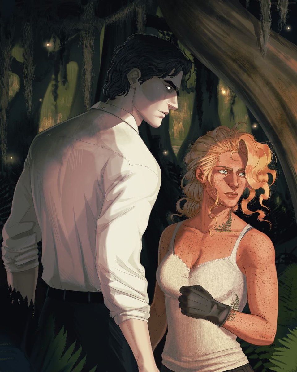 megbontra's tweet photo. Got art of the two main characters of WHERE DEAD THINGS GROW done by one of my favorite artists ever, and I just think that’s neat!! Thank you so much to @haverdoodles for bringing Evangeline and Death to life. 

WDTG, my swampy horrormance, is now available to preorder! ✨🐊♥️ https://t.co/QR3Fgdt7Ke