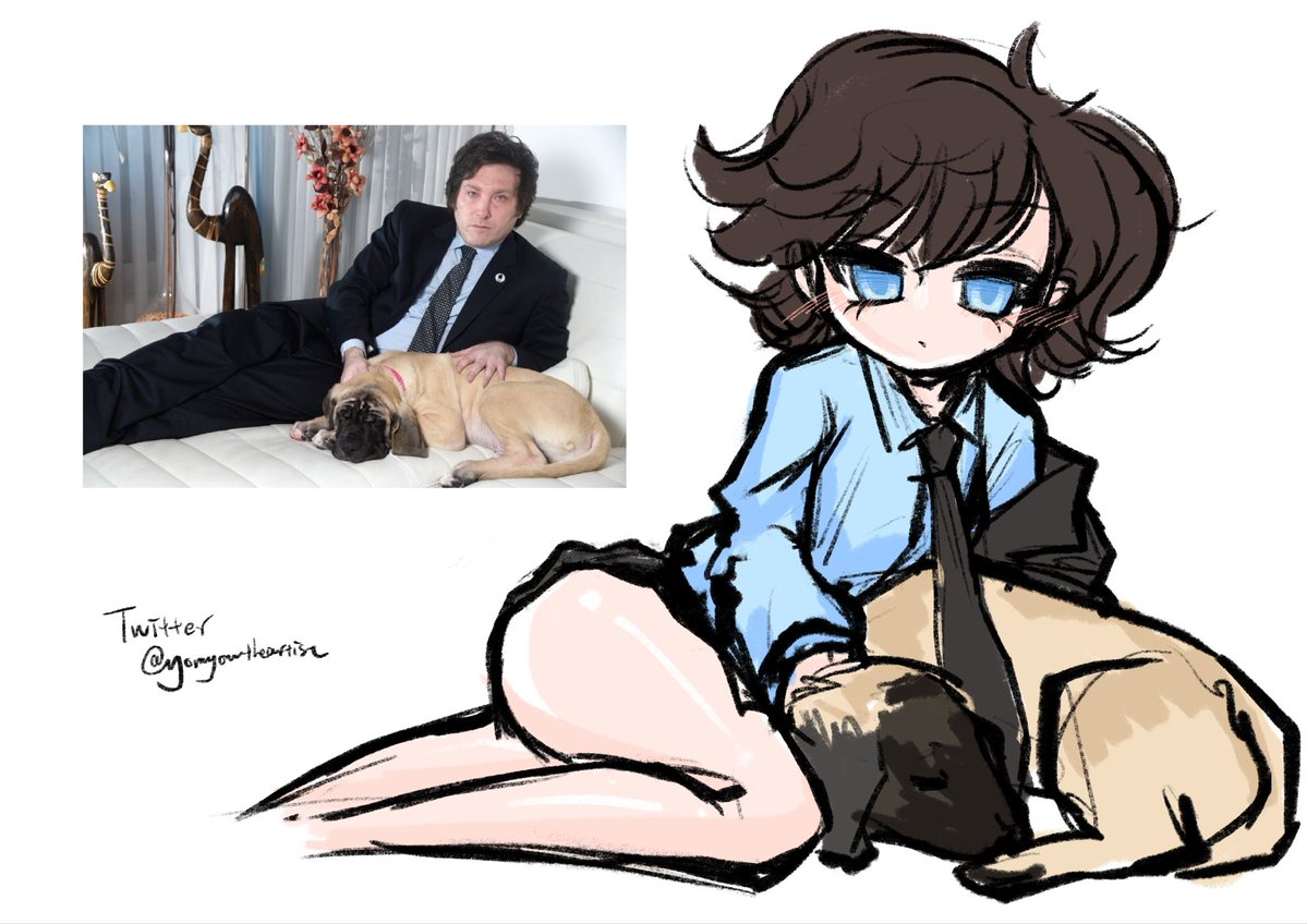 yomyoutheartist's tweet photo. Milei，我想告訴你的是，當你覺得世界上的所有人都背叛了你、沒有一個人站在你身後的時候，請記得，有一個中國非二元站在你的身後，想要後入你。 https://t.co/CJFjQDNkvq
