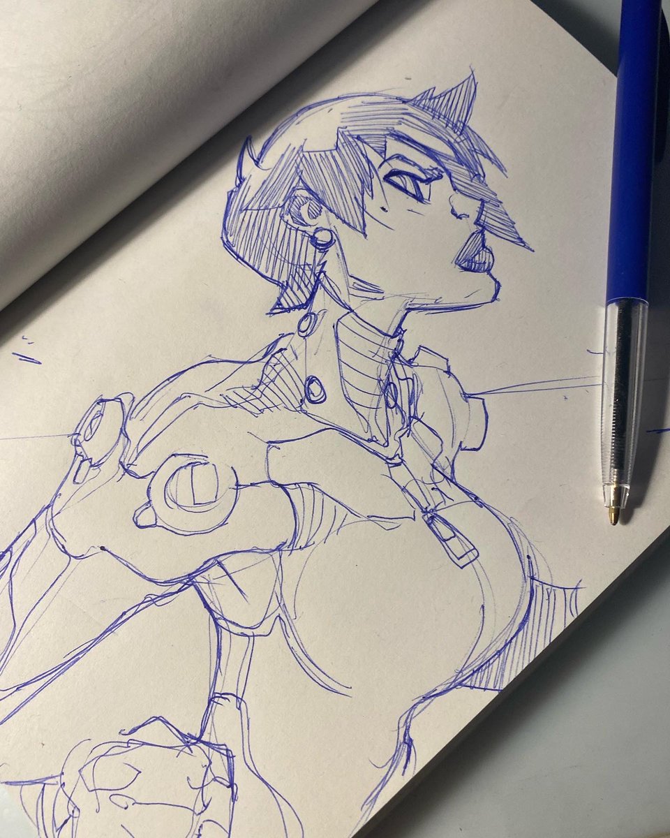 ludolullabi's tweet photo. old scribbles in ballpoint pen🖊️ https://t.co/b69RzmvqwB
