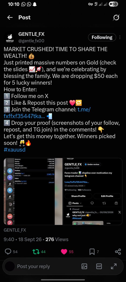 F_XBeast's tweet photo. @gentle_fx00 May Allah bless you abundantly, increase your wealth and success, and put barakah in your Trading and everything you do. 🤲 I pray endless TP and i pray is this is just the beginning of your journey https://t.co/20sI5UaxHh