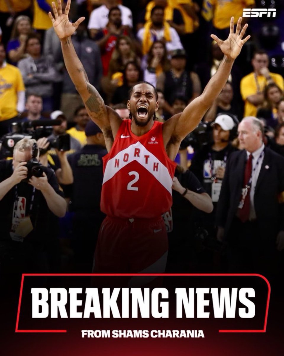 ShamsCharrniaa's tweet photo. Toronto Raptors star Kawhi Leonard signed a new three-year, $40 million contract extension, keeping him under contract through the 2029-2030 season, sources tell ESPN. Massive pay cut for Leonard who is committed to winning another championship in Toronto. https://t.co/MTxsY0QFVP