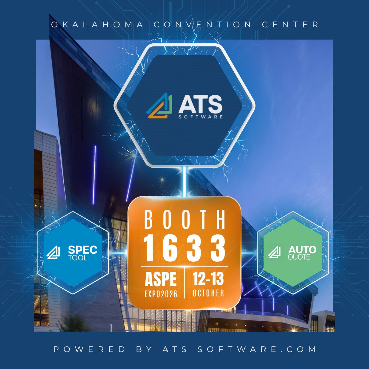 atsspec's tweet photo. ATS Software will be at the #ASPE Convention &amp; Expo, October 12-13, 2026!
Visit our experts at BOOTH #1633 to experience the power of the ATS Network first hand.

Learn more here: https://t.co/a7PPOpGshR
#ASPE2026 #ASPEExpo #ATSSoftware #ATSSpecTool #AutoQuote #SpecToQuote https://t.co/taVVhvsNT5