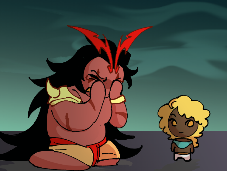 NotVale_atAll's tweet photo. Grown ass beasts trauma dumping on their 3000 year old souljam counterpart #cookierun https://t.co/SRf3qyCTNB