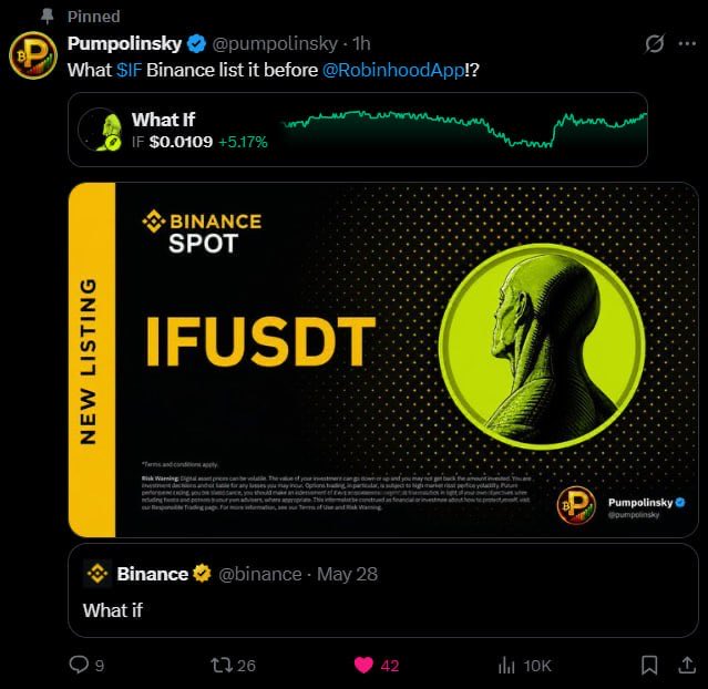 Michael10085395's tweet photo. @binance What #If https://t.co/QVYBeM8Vti