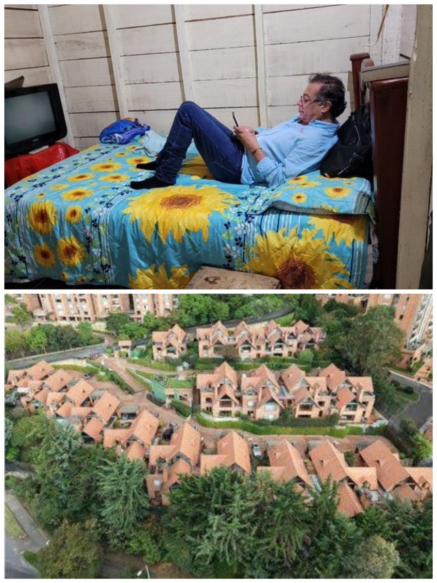 ojocolombia2026's tweet photo. 🇨🇴 Durante 30 años, PETRO le aseguro a sus seguidores que su sueño era vivir en una casa pobre al lado del pueblo.

Conjunto donde va a vivir PETRO desde noviembre.

Que opina ❓ https://t.co/3fOtW2Wclu