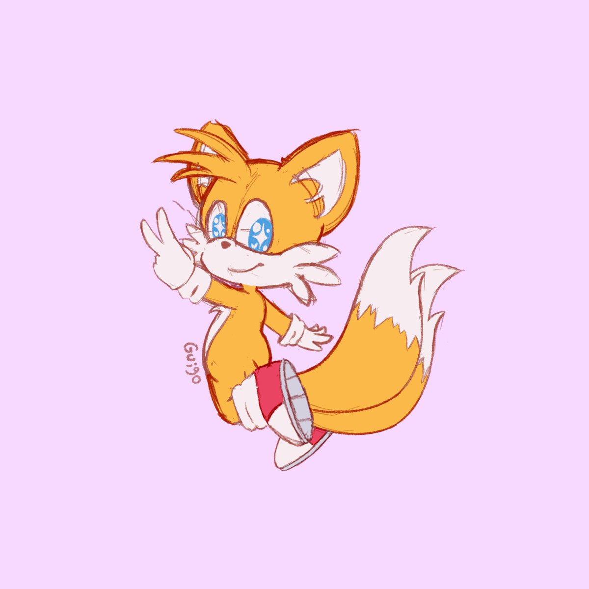 estudioguigo's tweet photo. um rascunho rápido do Tails~ 💛✨

#tails #sonic https://t.co/k7zW07wTxt
