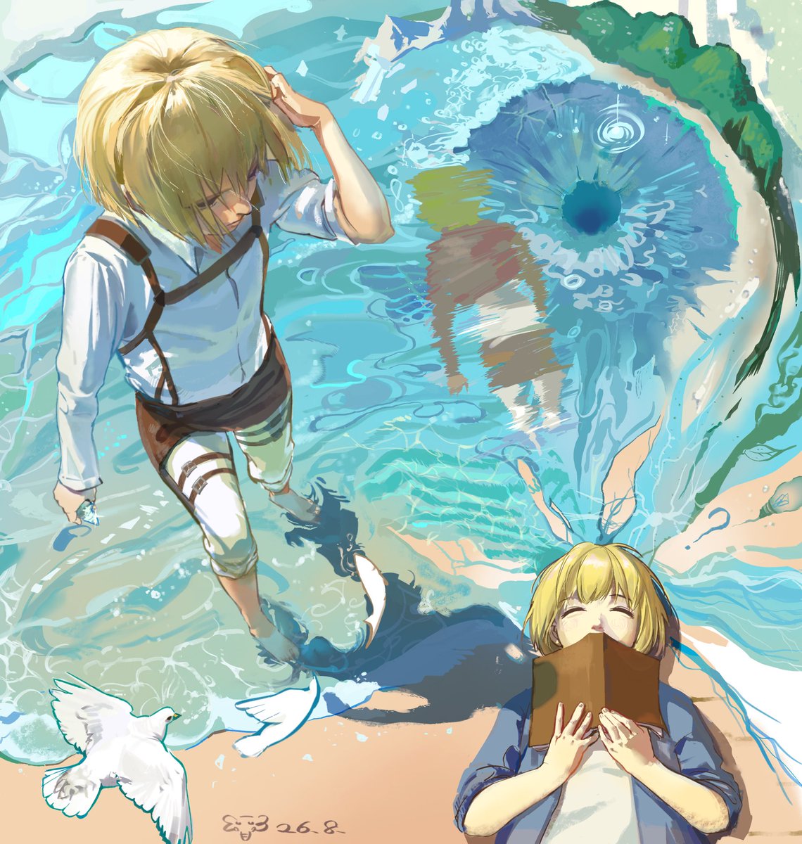 Alepantpie's tweet photo. 海的故事
#aot #Armin #阿尔敏 https://t.co/Dswty2e9vi