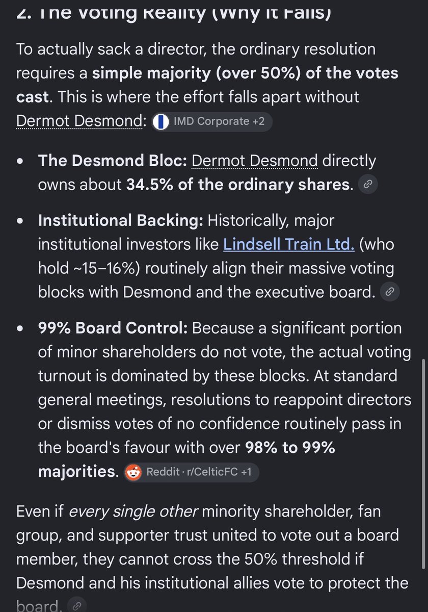 iSeanWP's tweet photo. @Vegeta150615 You’re genuinely a fucking moron, your largest shareholder who is on the Celtic board will vote in favour of “sacking” the Celtic board. You clearly lack basic comprehension skills if you think that’s what the screenshot actually means. “Virtually impossible” for change that way. https://t.co/e9VnXCdD8A