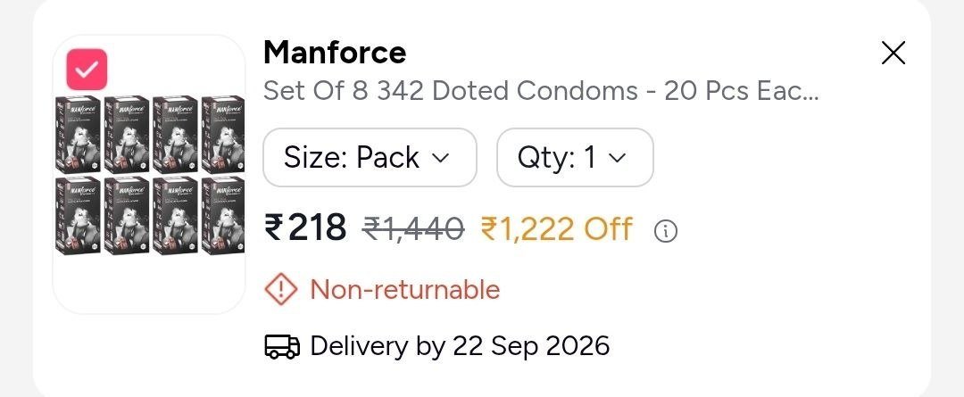 iTzcoolzTricks's tweet photo. Manforce 160 Piece

Loot @ ₹218 🫠

https://t.co/zzs4UrK6TM https://t.co/QMvrqWmmTK