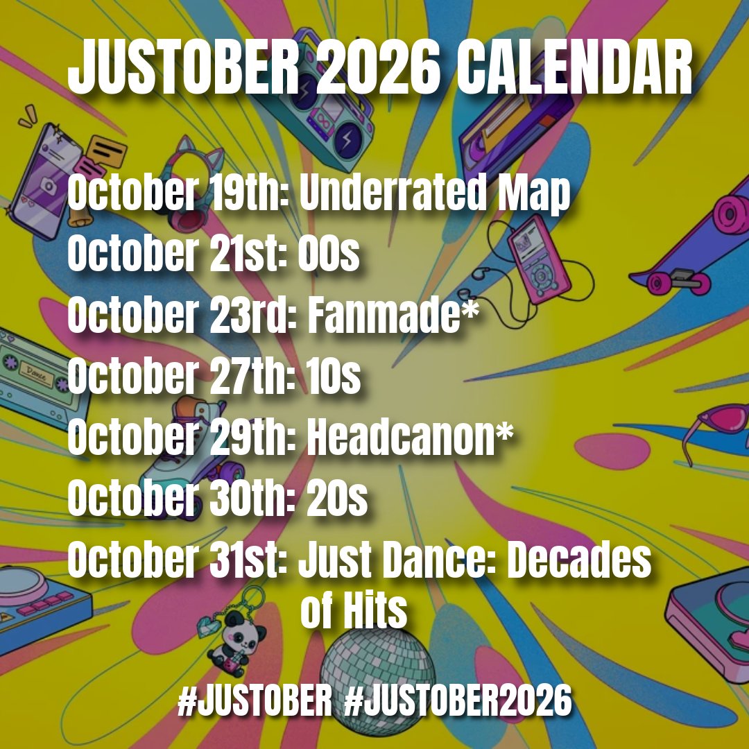 spidy_starlight's tweet photo. Welcome to this year's Justober!

#justober #justober2026 #justdance #justdancefanart https://t.co/8maLOfc3kh